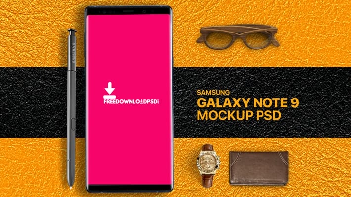 Samsung Galaxy Note 9 Mockup PSD
