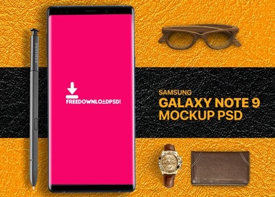 Samsung Galaxy Note 9 Mockup PSD