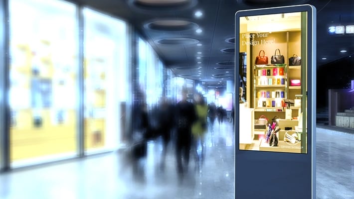 Stand Display Sign Mockup PSD