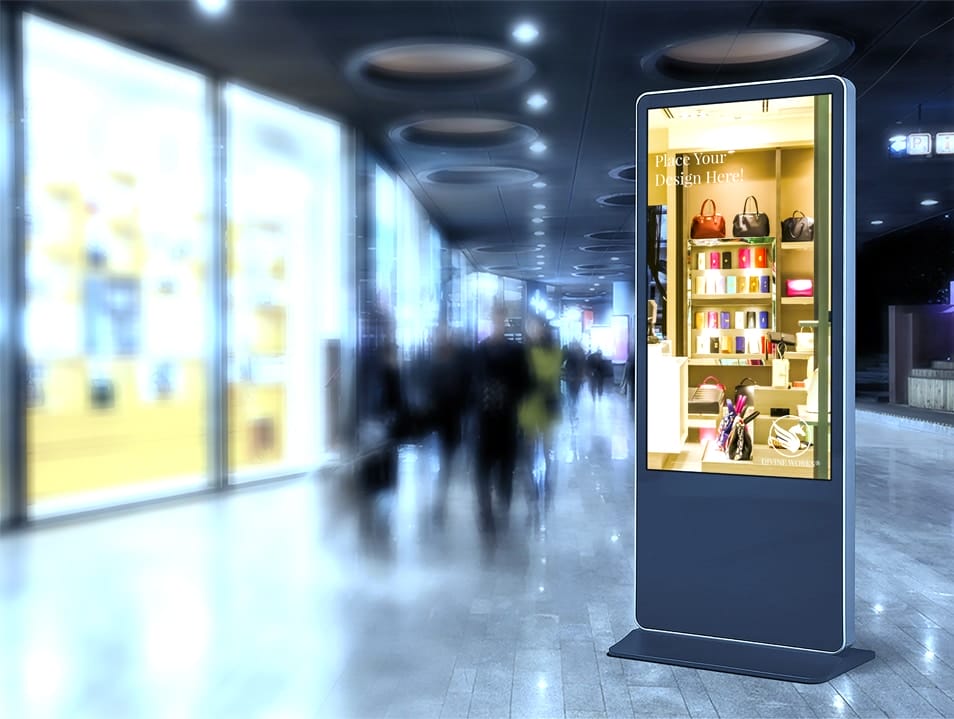 Stand Display Sign Mockup PSD