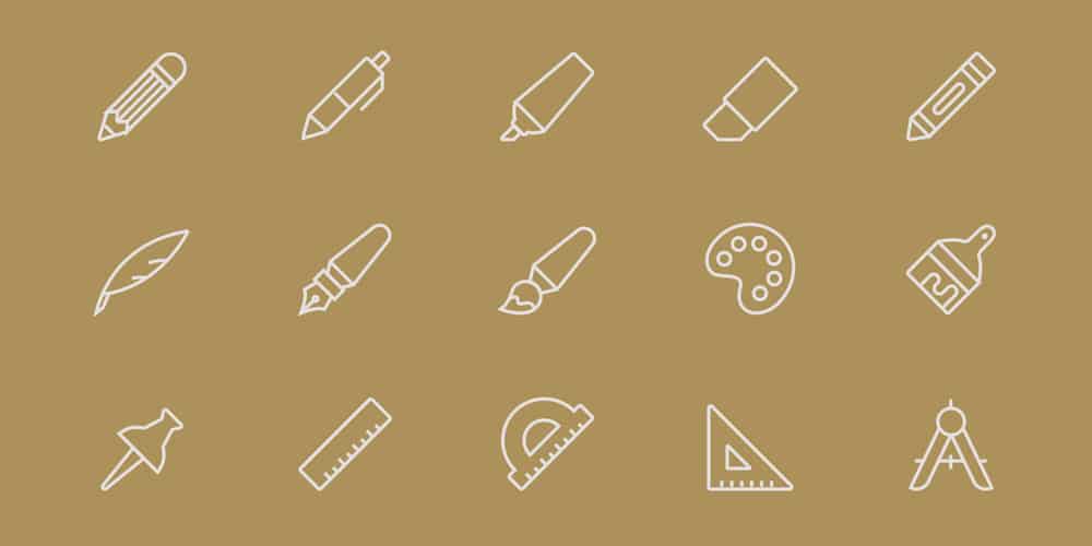 Stationery Vector Icons