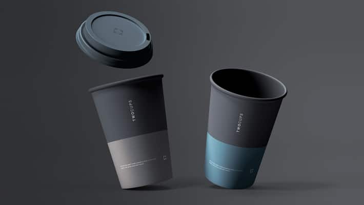 Two Disposable Coffee Cups Mockup » CSS Author