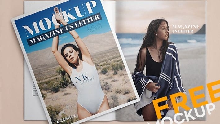 US Letter Magazine PSD Mockups
