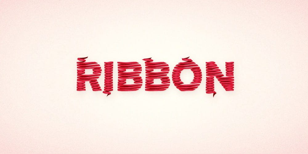 Wrapped Ribbon Text Effect 