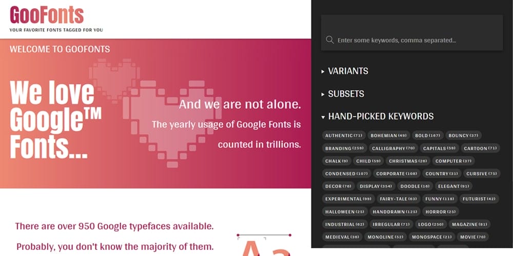 10+ Best Tools for Designers to Find Best Fonts 17 goofonts