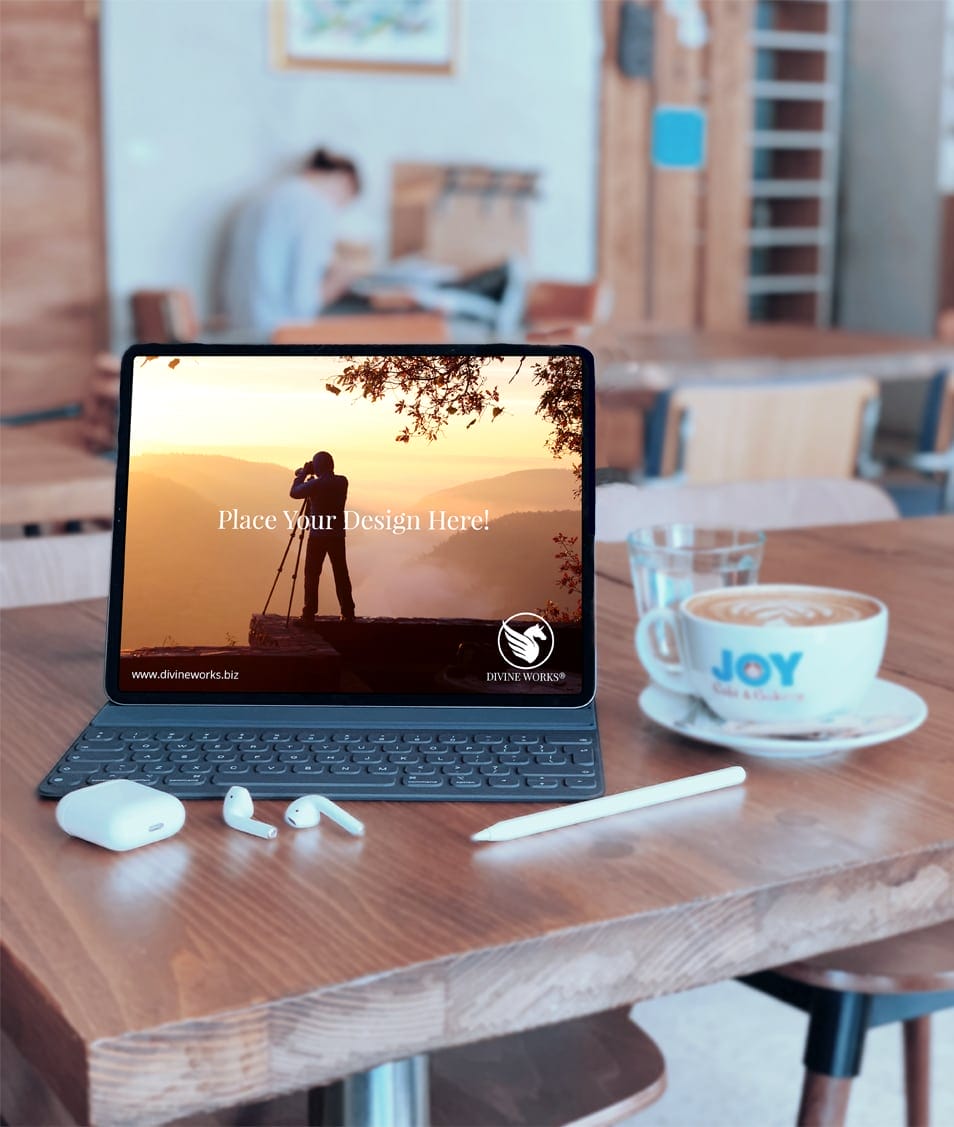 iPad Pro With Keyboard Mockup PSD