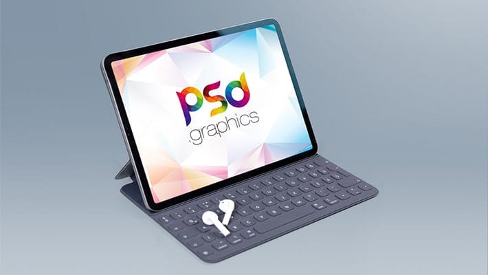 iPad Pro with Keypad Mockup