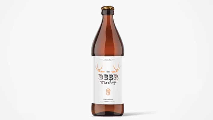 0.5l Beer Bottle PSD Mock-Up