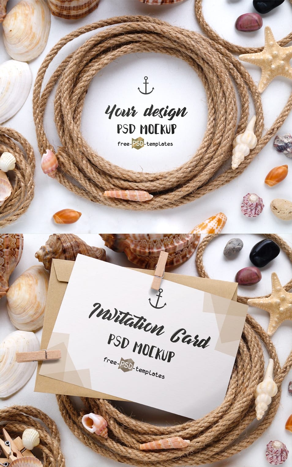 2 Free Invitation Card Mockups in PSD