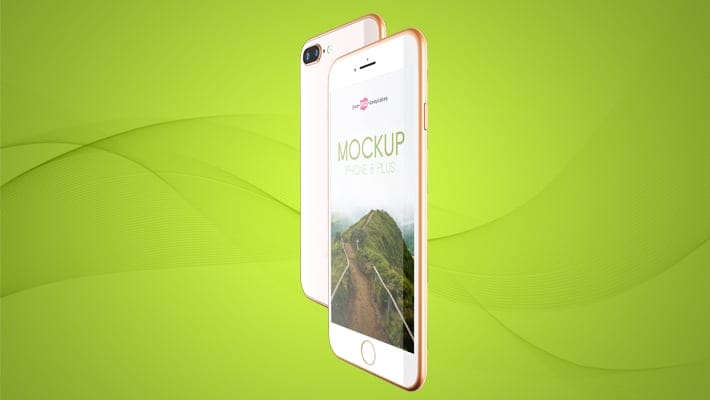 2 Free iPhone 8 Plus Mock-ups in PSD