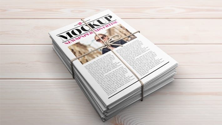 3 Free Newspaper Advertise Mock-ups in PSD