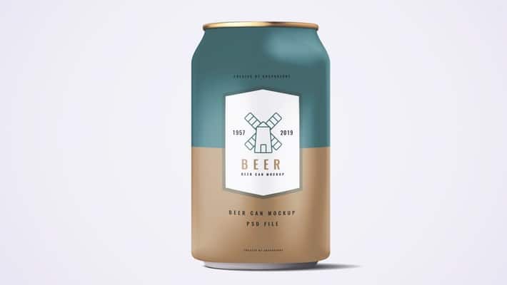 330ml Soda Or Beer Can Mockup