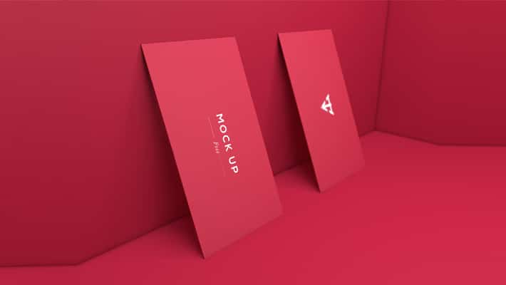 6 Free Business Cards Mockup