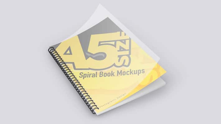 A5 Spiral Book Mockups
