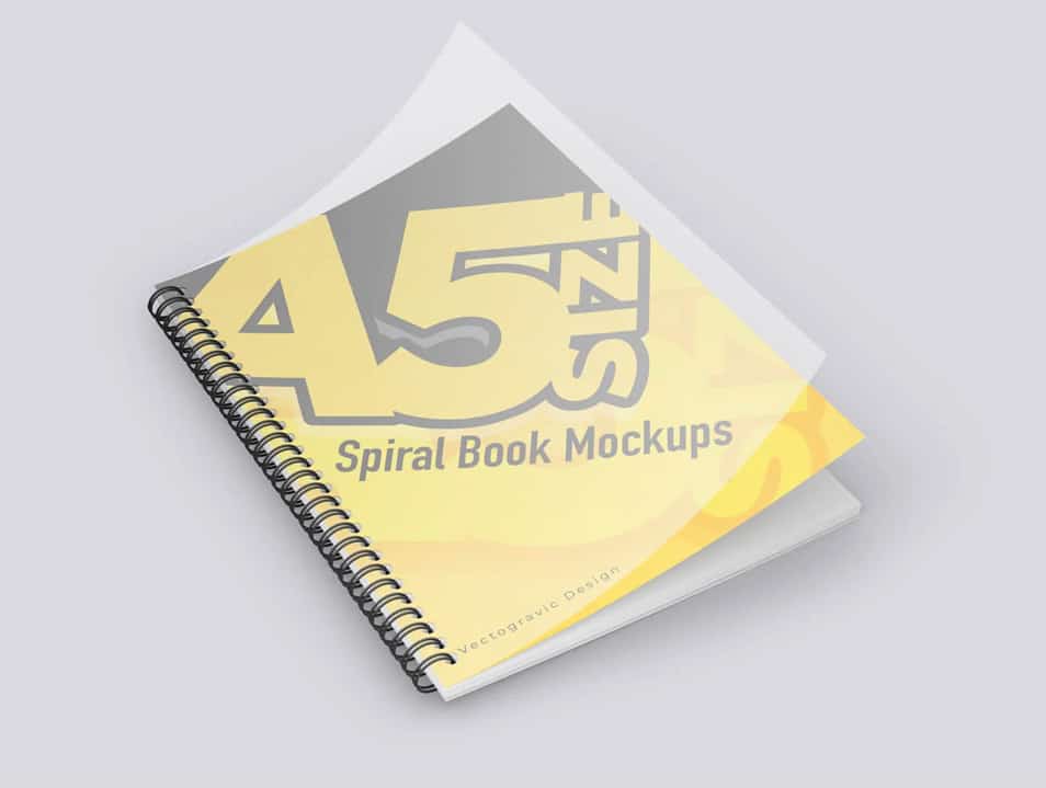 A5 Spiral Book Mockups