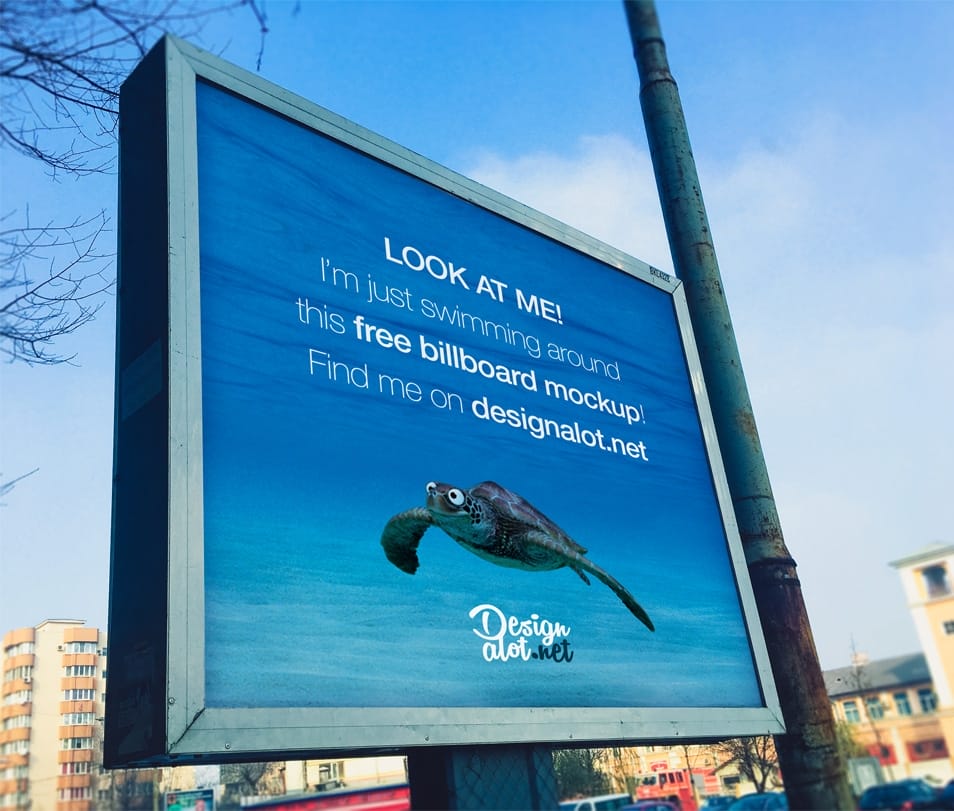 Big Square Outdoor Billboard Mockup