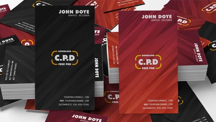 Bulk Business Card PSD Mockup