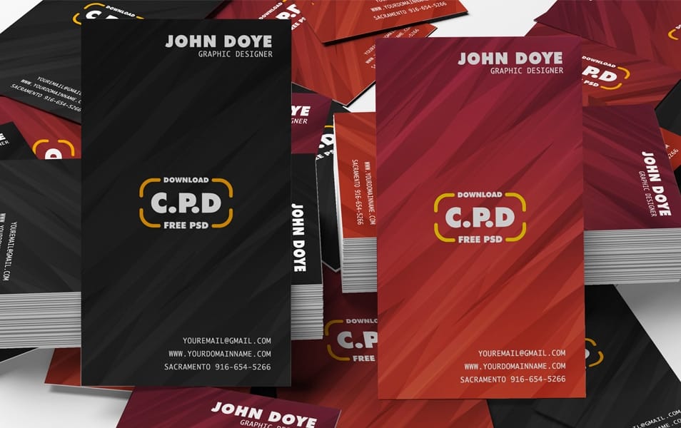 Bulk Business Card PSD Mockup