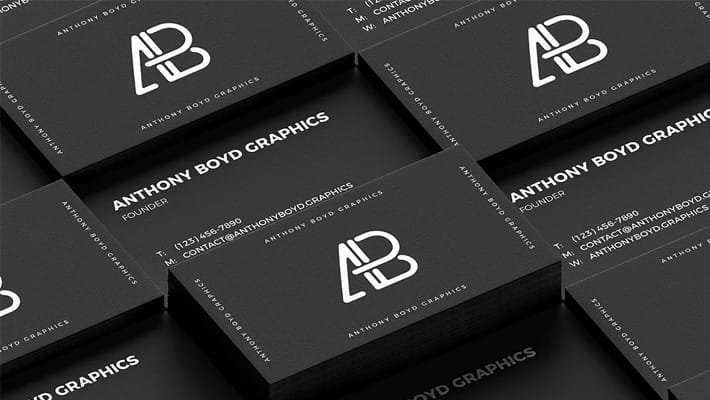 Business Card Grid Mockup
