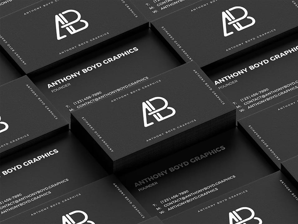 Business Card Grid Mockup