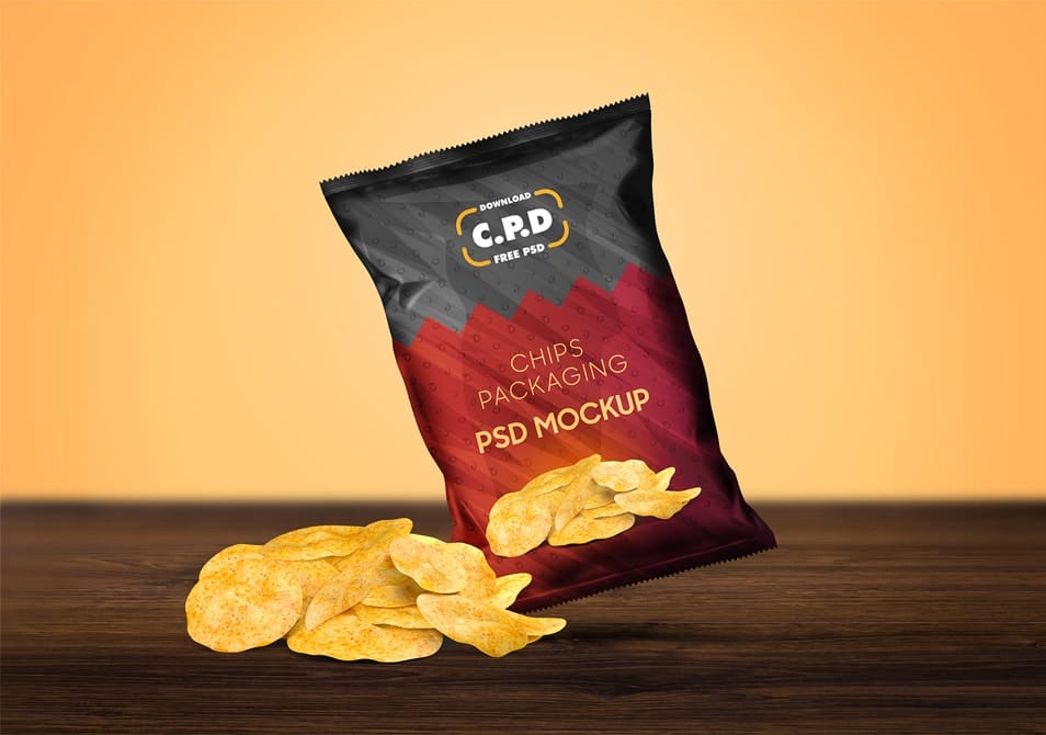 Chips Packaging Mockup PSD