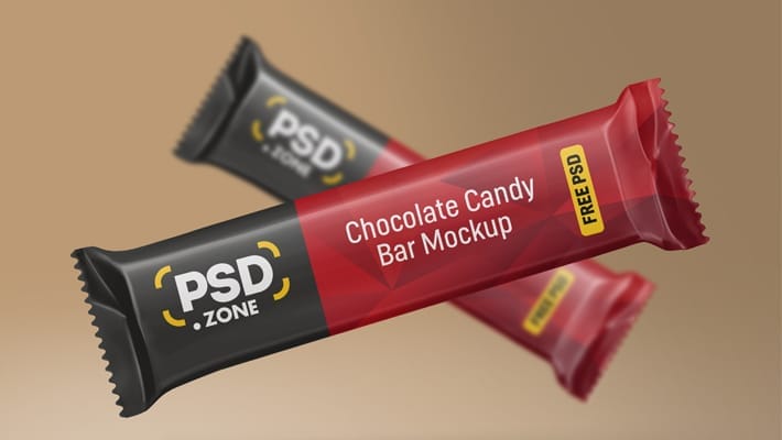 Chocolate Candy Bar Mockup PSD
