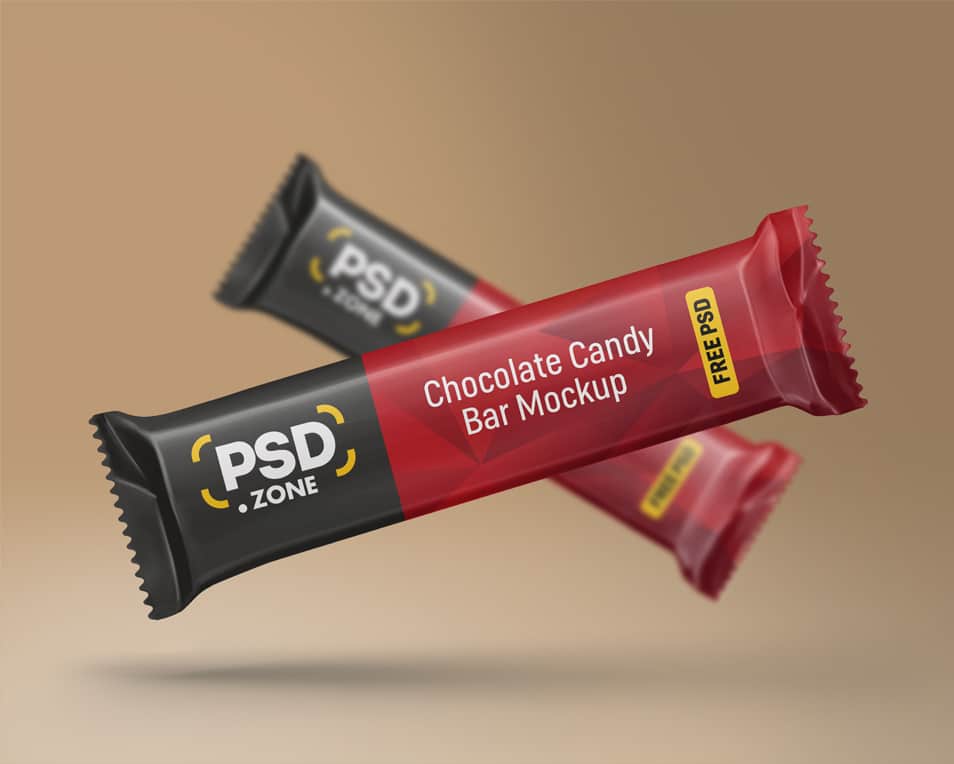 Chocolate Candy Bar Mockup PSD