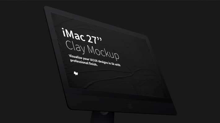 Clay iMac 27” Mockup