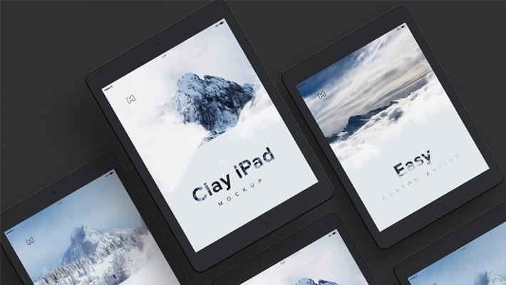 Clay iPad 9.7 Mockup