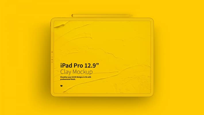 Clay iPad Pro 12.9” Mockup