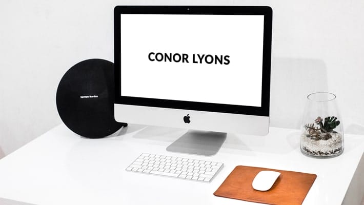 Clean Desk iMac mockup