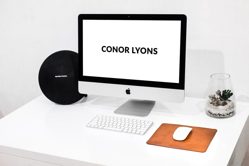 Clean Desk iMac mockup