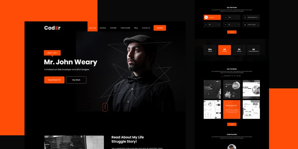 Coder Personal Portfolio Template