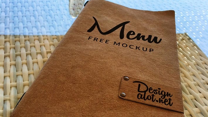 Eco Leather Menu Free Mockup