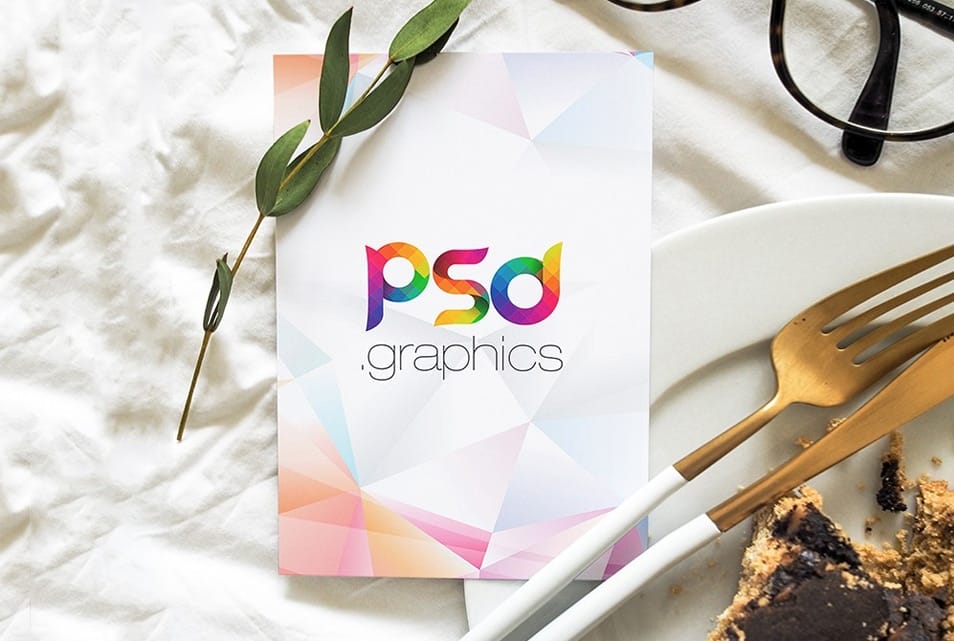 Food Menu Card Mockup Template