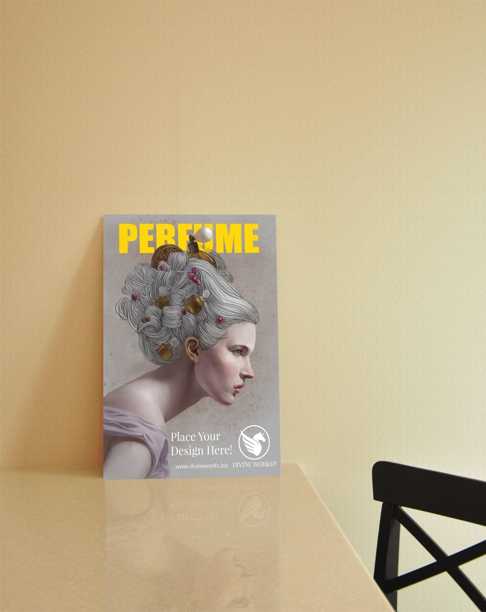 Free A1 Poster On Desk Mockup