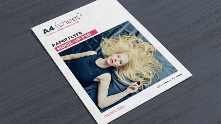 Free A4 / Letter (US) Flyer Mockup PSD