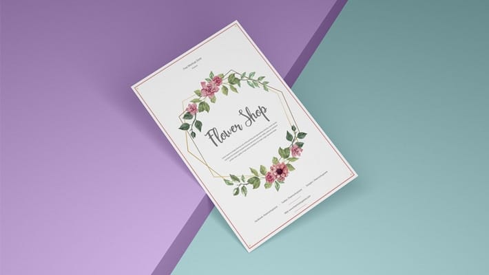 Free Brand Paper Flyer Mockup PSD