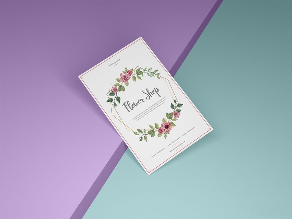 Free Brand Paper Flyer Mockup PSD