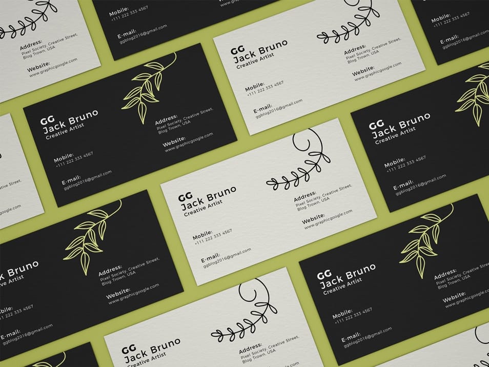 Free Branding Business Card Mockup PSD