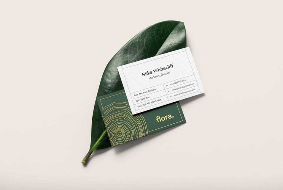 Free Business Card Mockup