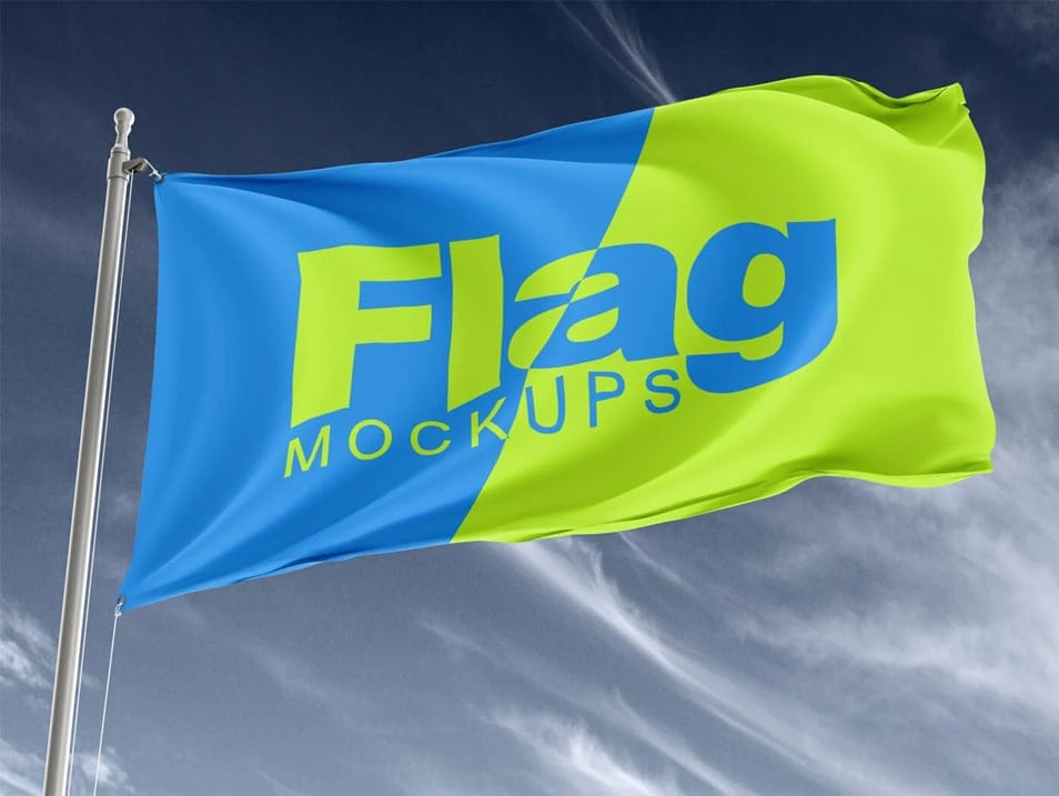 Free Flag Mockup