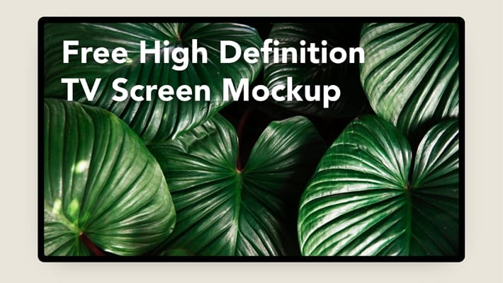 Free High Definition TV Screen Mockup