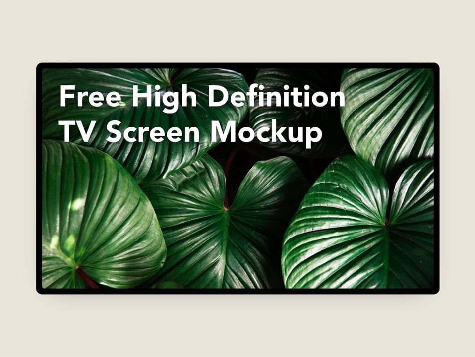 Free High Definition TV Screen Mockup