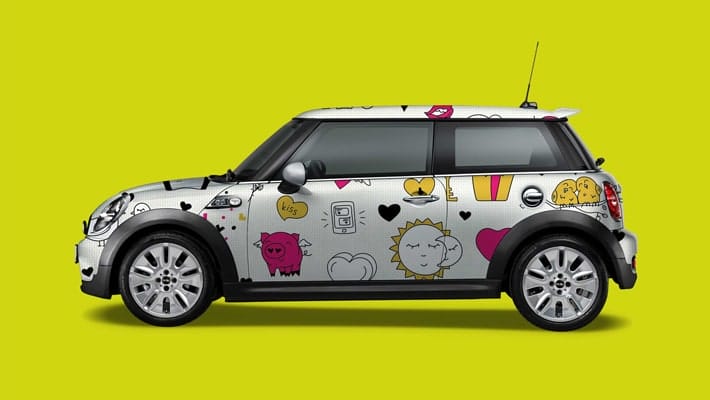 Free Mini Cooper PSD Artwork Mockup