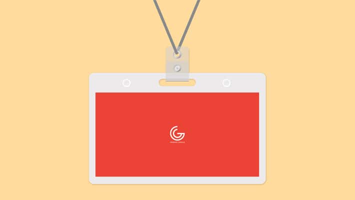 Free PSD Name Tag Badge Mockup Template