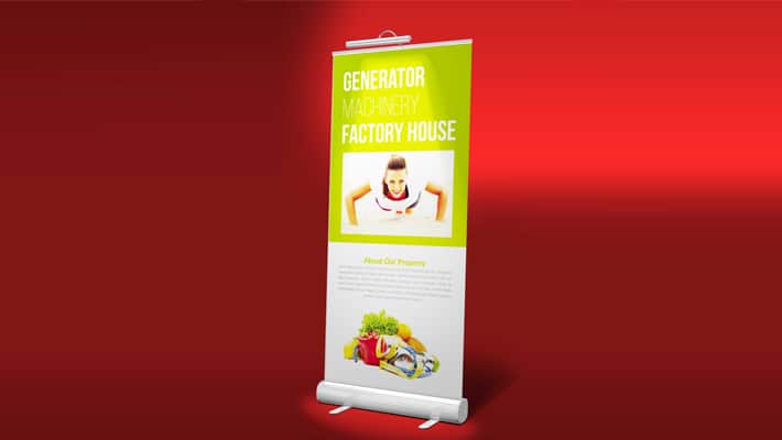 Free PSD Roll up Banner PSD Mockup Template