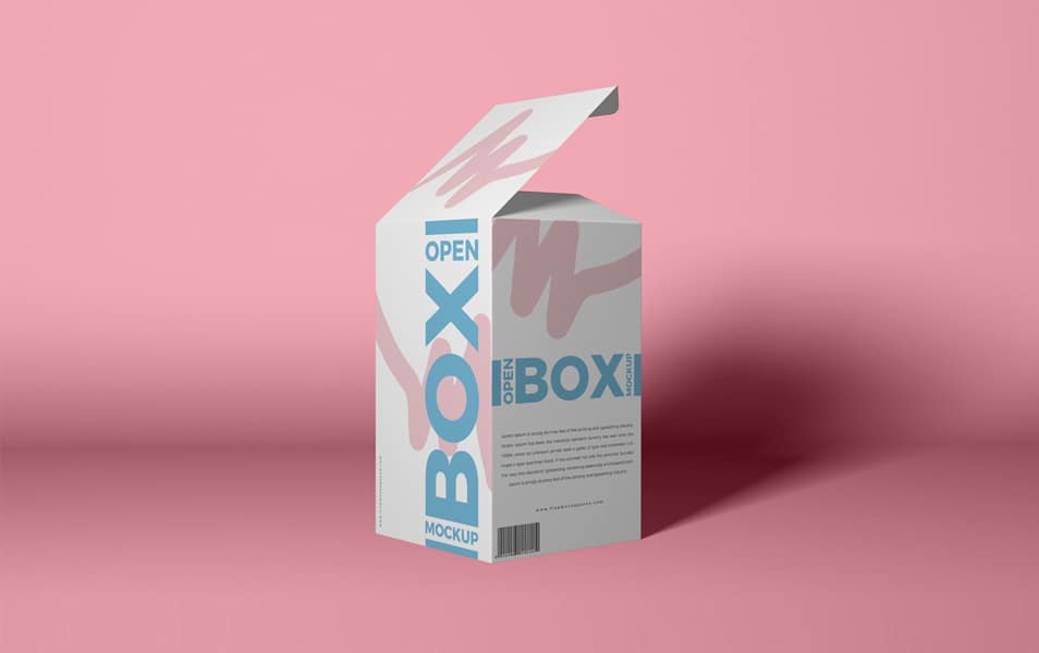 Free Packaging Open Box Mockup PSD