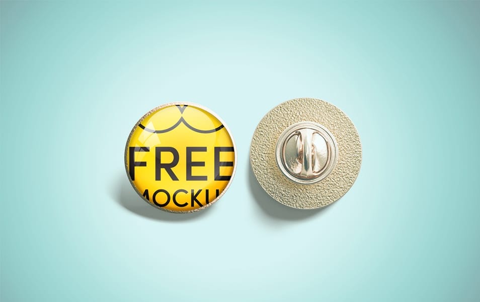 Free Pin Mockup PSD Template