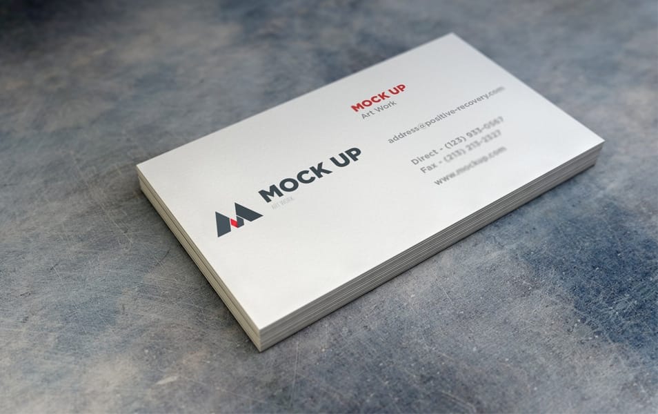 Free Realistic Business Card MockUp